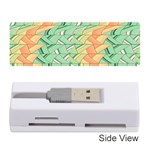 Emerald And Salmon Pattern Memory Card Reader (Stick)  Front
