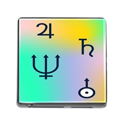 Illustrated Zodiac Star Memory Card Reader (square) by Mariart