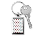 Sage Apple Wrap Smile Face Fruit Key Chains (Rectangle)  Front