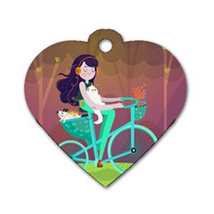Bikeride Dog Tag Heart (two Sides) by Mjdaluz