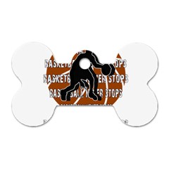 Basketball Never Stops Dog Tag Bone (two Sides) by Valentinaart