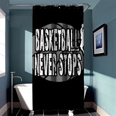 Basketball Never Stops Shower Curtain 36  X 72  (stall)  by Valentinaart