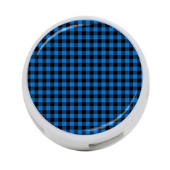 Lumberjack Fabric Pattern Blue Black 4-port Usb Hub (one Side) by EDDArt