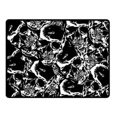 Skulls Pattern Double Sided Fleece Blanket (small)  by ValentinaDesign