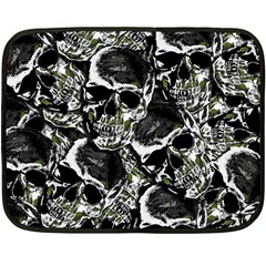 Skulls Pattern Double Sided Fleece Blanket (mini)  by ValentinaDesign