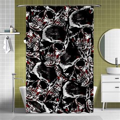 Skulls Pattern Shower Curtain 48  X 72  (small)  by ValentinaDesign