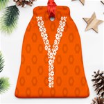Iron Orange Y Combinator Gears Ornament (Bell) Front