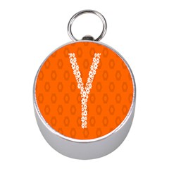 Iron Orange Y Combinator Gears Mini Silver Compasses by Mariart