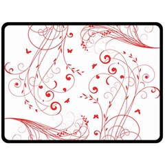 Floral Design Double Sided Fleece Blanket (large)  by ValentinaDesign