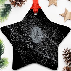 Space X Circle Line Black Star Ornament (two Sides) by Mariart