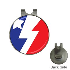 Three Colors Blue White Line Star Hat Clips With Golf Markers by Mariart