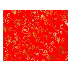 Golden Swrils Pattern Background Double Sided Flano Blanket (large)  by Nexatart
