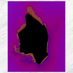 Buffalo Fractal Black Purple Space Canvas 11  X 14   by Mariart