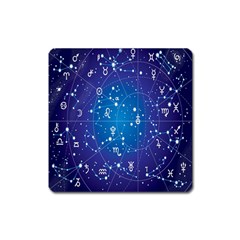 Astrology Illness Prediction Zodiac Star Square Magnet by Mariart