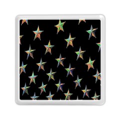 Colorful Gold Star Christmas Memory Card Reader (square)  by Mariart