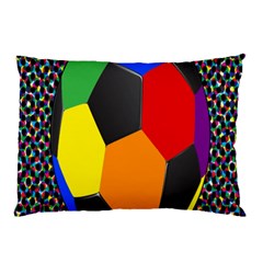 Team Soccer Coming Out Tease Ball Color Rainbow Sport Pillow Case (two Sides) by Mariart