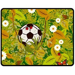 Ball On Forest Floor Fleece Blanket (medium)  by linceazul
