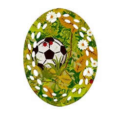 Ball On Forest Floor Oval Filigree Ornament (two Sides) by linceazul
