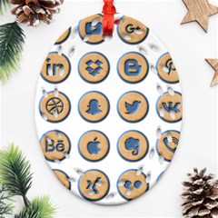 Social Media Icon Icons Social Ornament (oval Filigree) by Nexatart