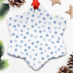 Bubble Balloon Circle Polka Blue Ornament (snowflake) by Mariart