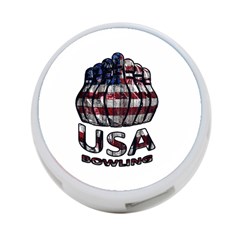 Usa Bowling  4-port Usb Hub (two Sides)  by Valentinaart