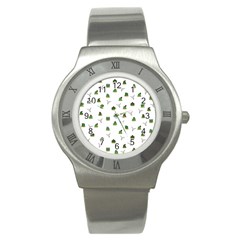 Cactus Pattern Stainless Steel Watch by Valentinaart