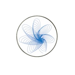 Spirograph Pattern Drawing Design Blue Hat Clip Ball Marker (4 Pack) by Nexatart