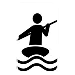 Cropped Kayak Graphic Race Paddle Black Water Sea Wave Beach Memory Card Reader Front