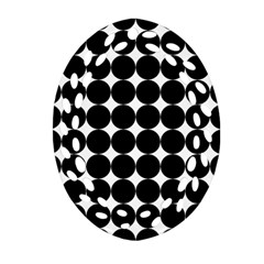 Dotted Pattern Png Dots Square Grid Abuse Black Ornament (oval Filigree) by Mariart