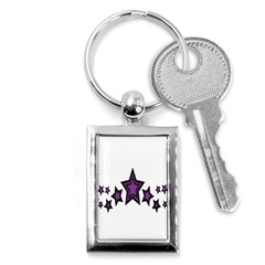 Star Purple Space Key Chains (rectangle)  by Mariart