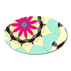 Pink Flower Oval Magnet by digitaldivadesigns