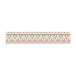 blue and pink tribal pattern Flano Scarf (Mini) Back