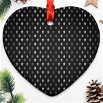 Rabstol Net Black White Space Light Heart Ornament (Two Sides) Back