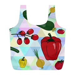 Vegetables Cucumber Tomato Full Print Recycle Bags (l)  by Nexatart
