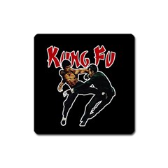 Kung Fu  Square Magnet by Valentinaart