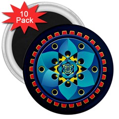Abstract Mechanical Object 3  Magnets (10 Pack)  by linceazul