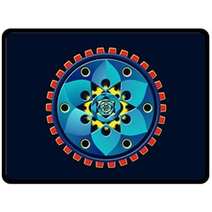 Abstract Mechanical Object Double Sided Fleece Blanket (large)  by linceazul