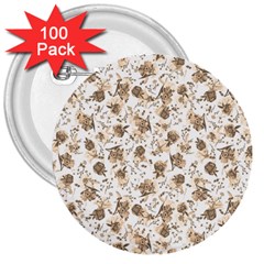 Floral Pattern 3  Buttons (100 Pack)  by ValentinaDesign