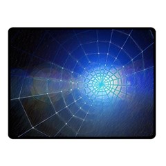 Network Cobweb Networking Bill Fleece Blanket (small) by Nexatart