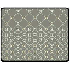 Circles Grey Polka Fleece Blanket (medium)  by Mariart
