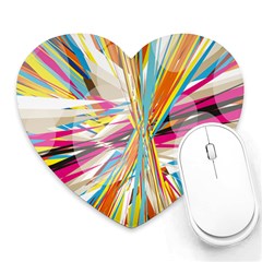 Illustration Material Collection Line Rainbow Polkadot Polka Heart Mousepads by Mariart