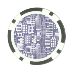 Building Citi Town Cityscape Poker Chip Card Guard (10 Pack) by Mariart