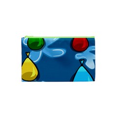 Water Balloon Blue Red Green Yellow Spot Cosmetic Bag (xs) by Mariart
