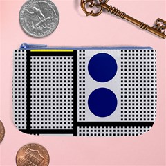 Watermark Circle Polka Dots Black Red Yellow Plaid Large Coin Purse by Mariart