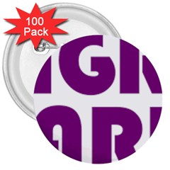 Migraine Warrior With Ribbon 3  Buttons (100 Pack)  by MigraineursHideout
