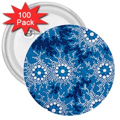 Aboriginal Art – Bushland Dreaming 3  Buttons (100 Pack)  by hogartharts