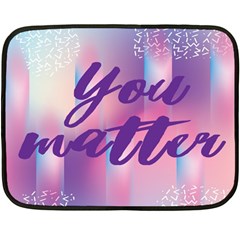 You Matter Purple Blue Triangle Vintage Waves Behance Feelings Beauty Fleece Blanket (mini) by Mariart