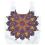Ornate mandala Full Print Recycle Bags (L)  Back