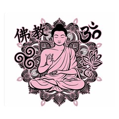Ornate Buddha Double Sided Flano Blanket (small)  by Valentinaart