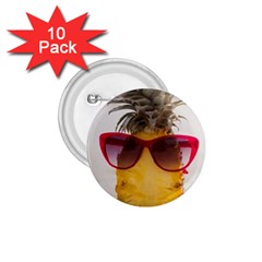Pineapple With Sunglasses 1 75  Buttons (10 Pack) by LimeGreenFlamingo
